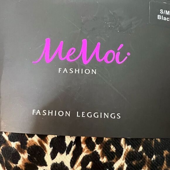 NWT Memoi leopard print leggings - Picture 5 of 9
